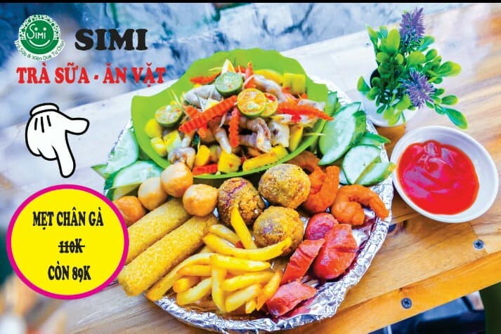 Ăn vặt ở trà sữa Simi