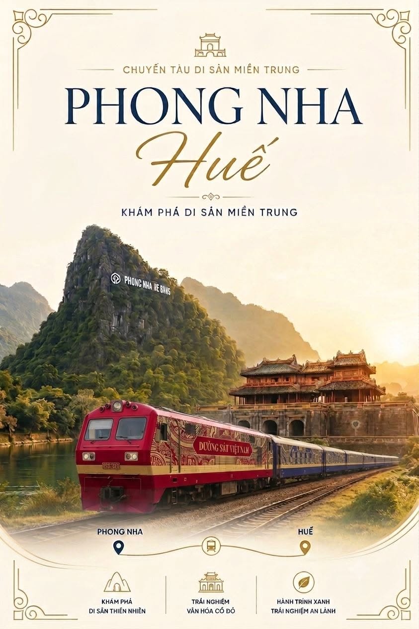Chuyến tàu Di sản Miền Trung kết nối Phong Nha Huế
